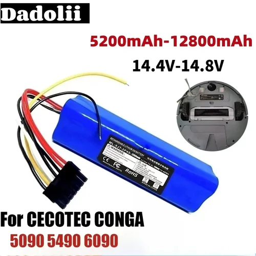 14.8V 12800mAh 100% 新しい CECOTEC CONGA 5090 6090 5490 モップロボットバッテリーパック Netease インテリジェント製造 NIT モデル