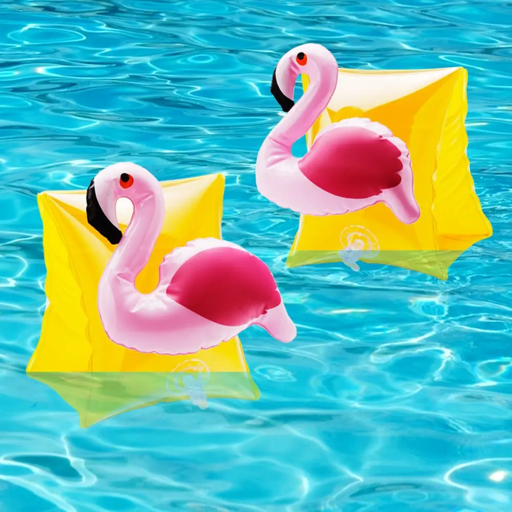 

4 Pcs Arm Circle Inflatable Float Swimming Ring Cartoon Pineapple Cherry Design Party Toy Kids Swim Sleeves