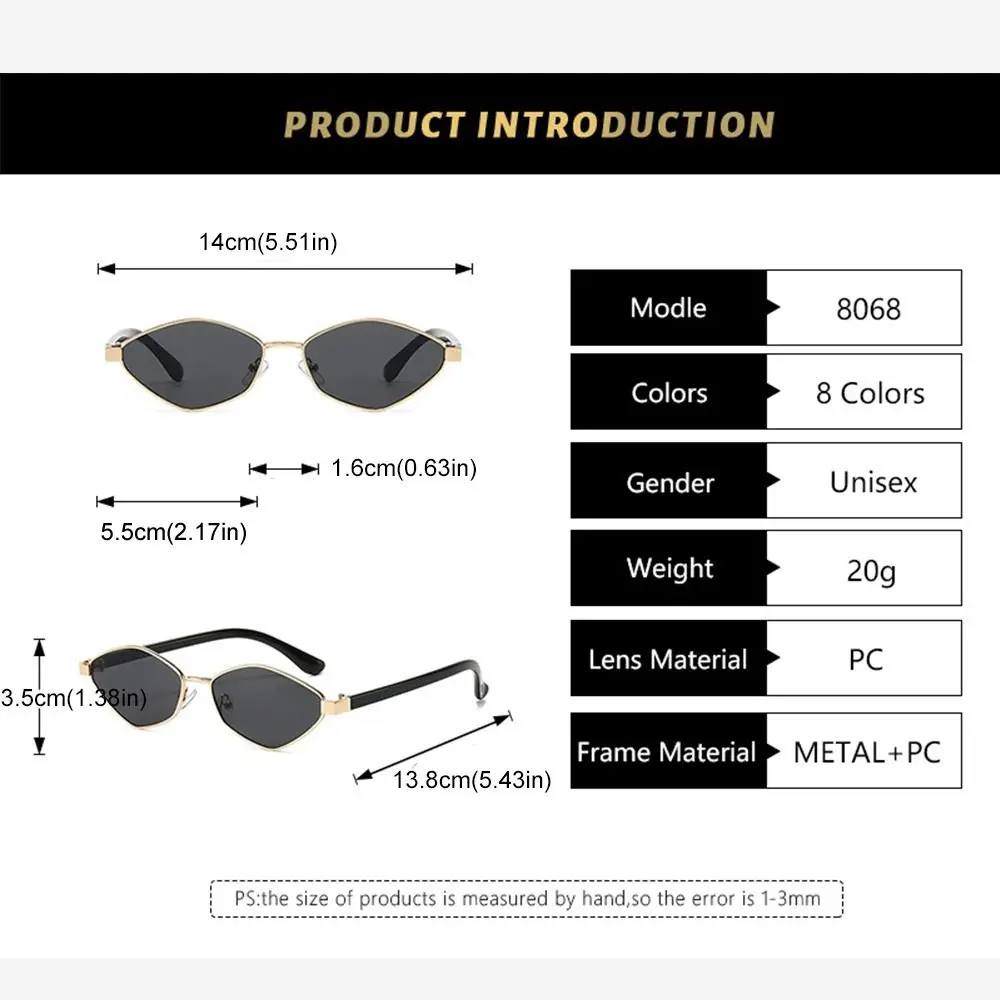 مصمم جديد مسدس نظارات شمسية إطار صغير فاخر ظلال الشمس نظارات ريترو السفر UV400 النظارات في الهواء الطلق