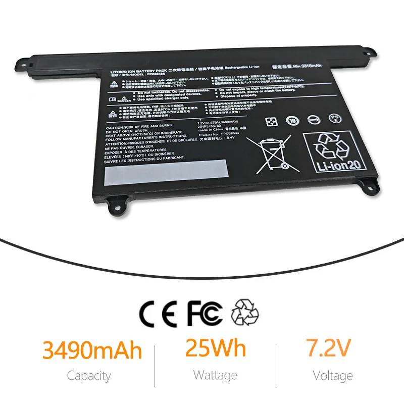 Imagem -02 - Nobi-baterias Recarregáveis para Laptop Fpcbp544 Fpcbp544 7.2v 3490mah 25wh Série Fpc0343s Use com Alpha U939 U938 Série s