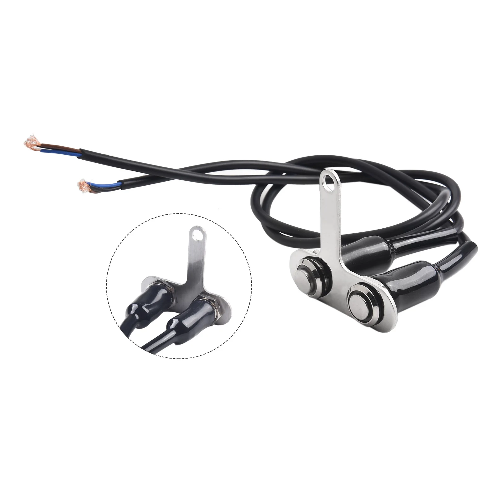 

Двойные кнопки, переключатель на руле, запасные части для включения-выключения, 1 шт., аксессуары, регулируемый алюминиевый сплав с ЧПУ, водонепроницаемый