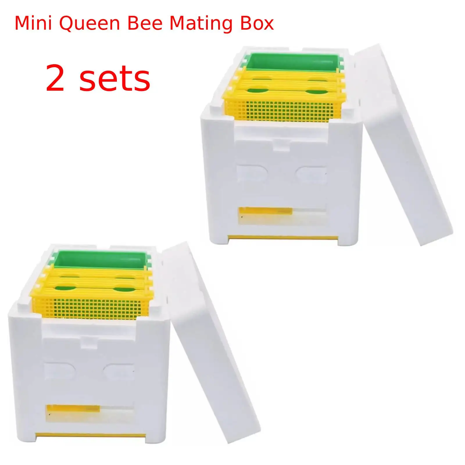 2 PCS Plastic Queen Bee Mating Box Beekeeping Supplies High-density Polyethylene Single-layer Breeding Box