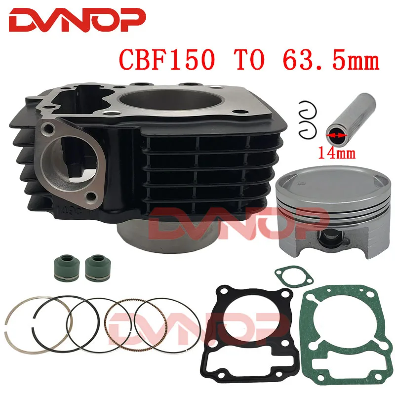 63.5mm Motorcycle Piston Cylinder Kit Aluminum Fit for Honda XR150 CBF150 Upgrade 185cc