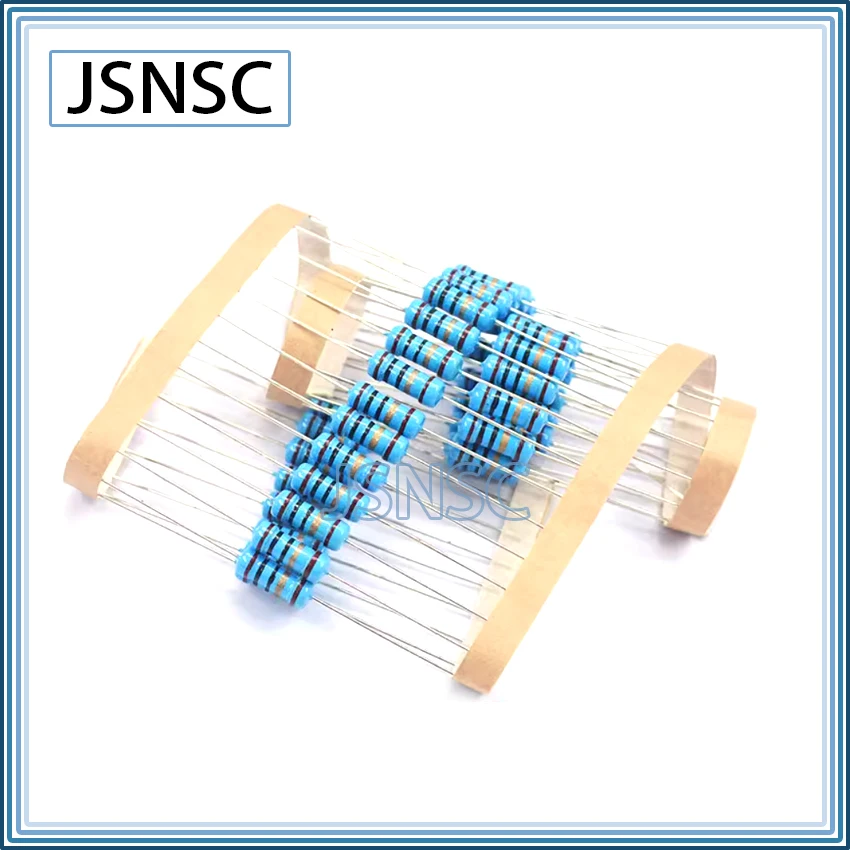 JSNSC 1000PCS 1% 1W 150K 180K 200K 220K 240K 270K 300K 330K 360K 390K 430K 470K 510K 560K 620K 680K OHM DIP Metal Film Resistor