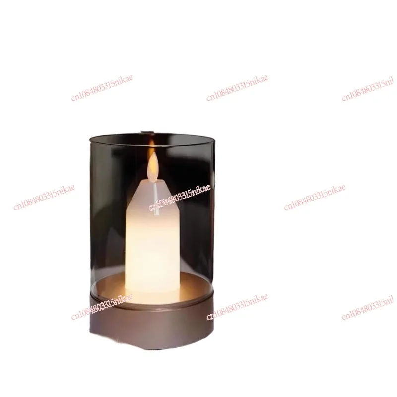 

Перезаряжаемая лампа-свеча для обеденного стола — лампа с датчиком ручного сканирования, романтический настольный ночник для кофейного угла