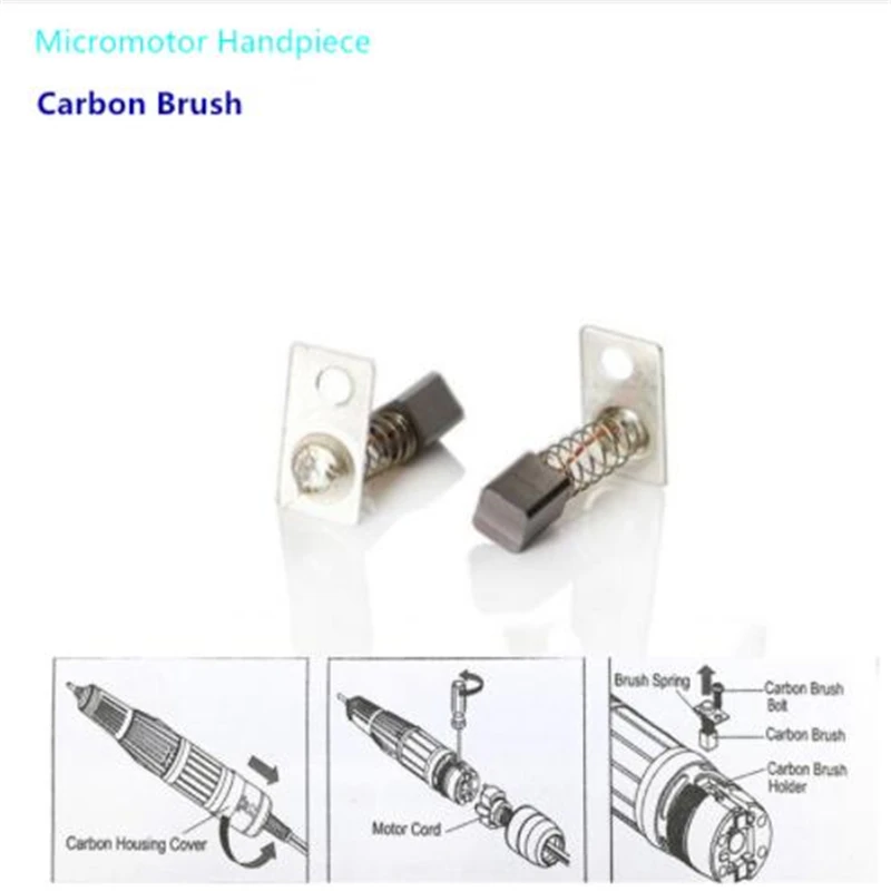 

2pcs Carbon Brushes for Strong 210 and Micromotor Handpiece carbon brush replace Electric Manicure Drill Accessory Tool