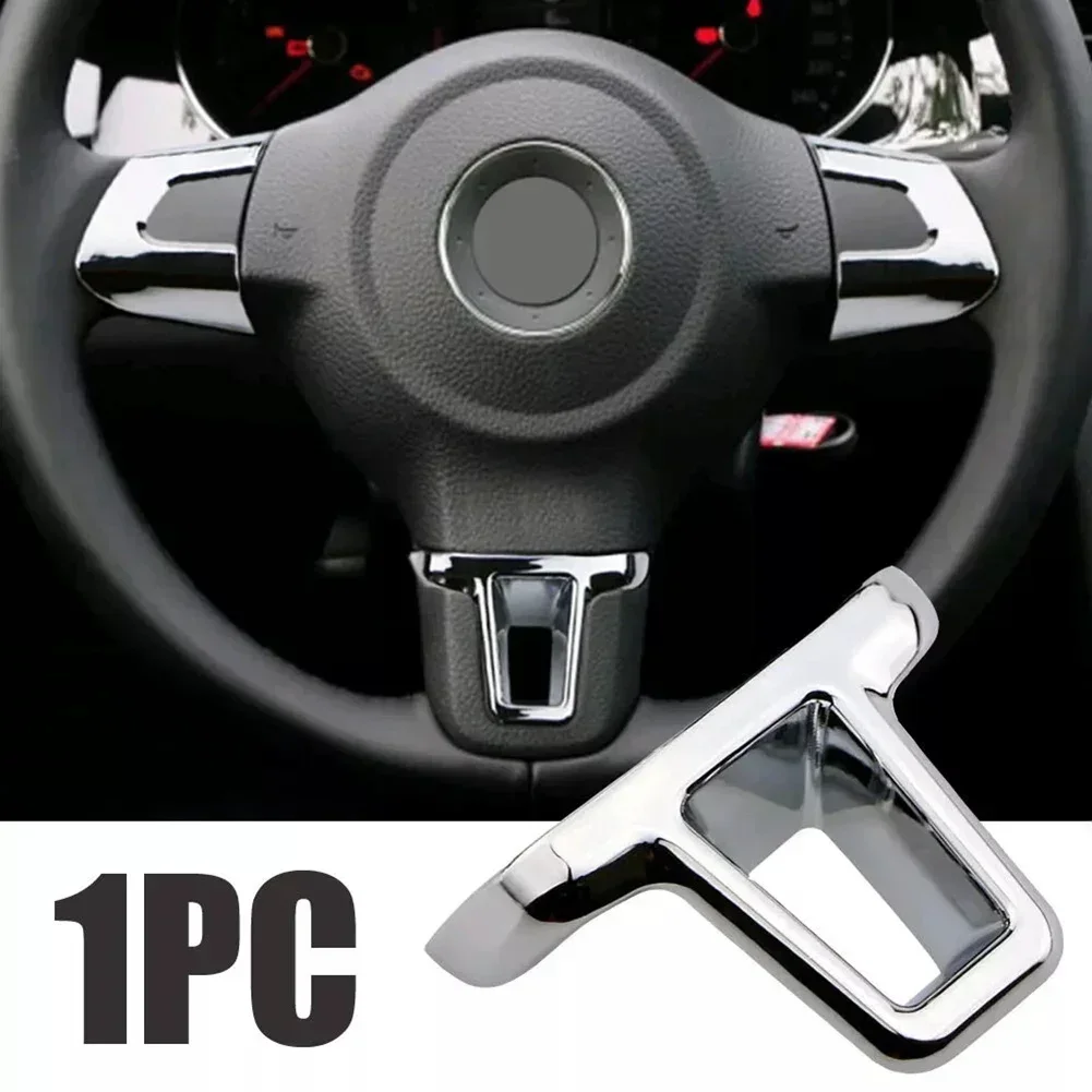 Car ABS Chrome Steering Wheels Stickers Cover Sequin Trim For Golf 6 MK6 For MK5 Cars Styling Trim Accessory Parts