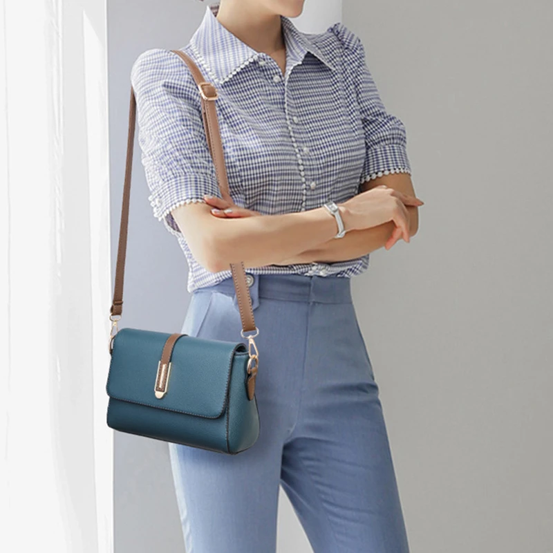 Mode Luxus Design Frauen kleine Schulter Umhängetaschen Damen quadratische Tasche Schulranzen Cluthes Umhängetasche Damen Klappe Handtasche – Detail 7