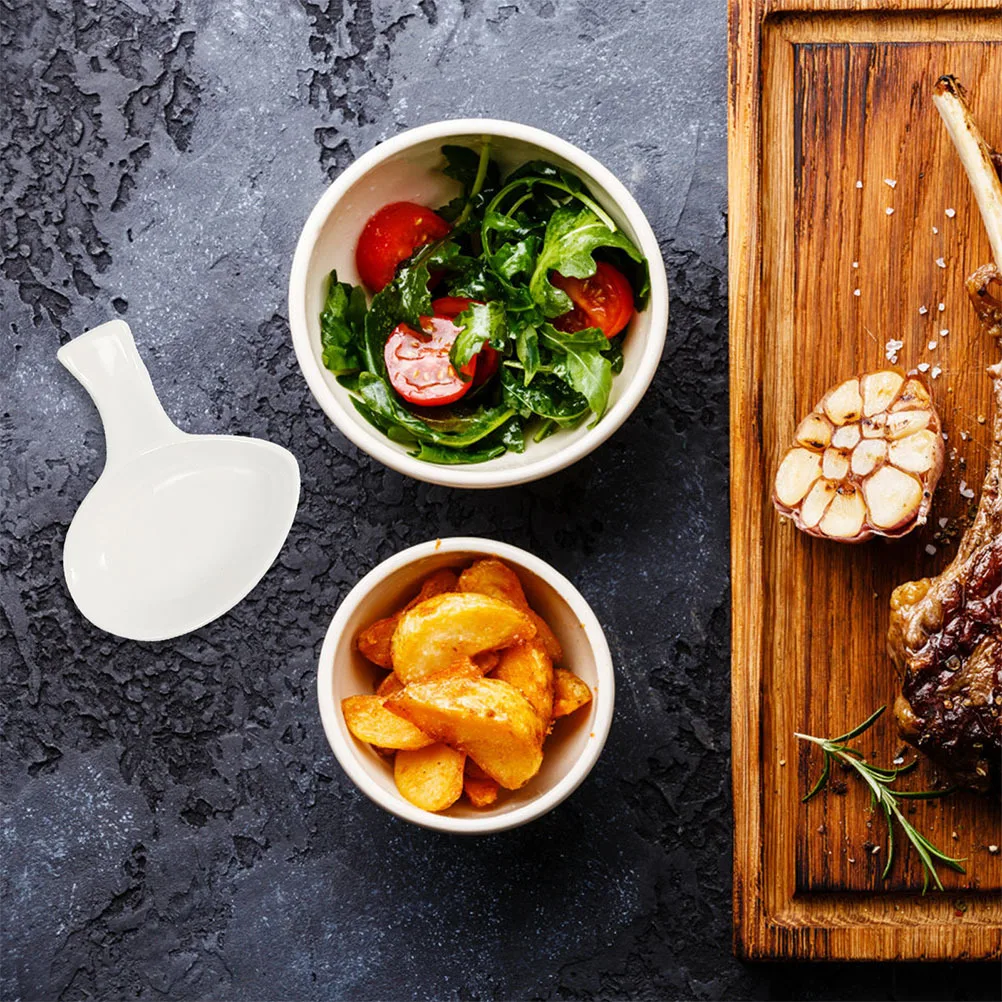 

6Pcs Household Sauce Dishes Ceramic Seasoning Plates Dip Serving Bowls for Restaurant Home Kitchen Gadget Tableware Set