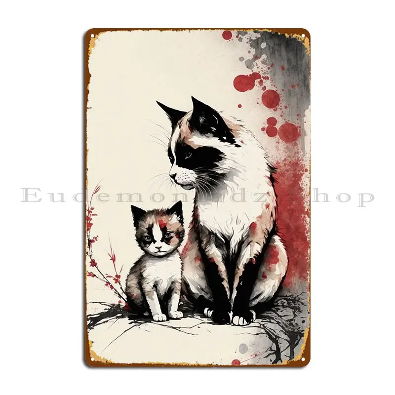 Kitten Mommy Metal Plaque Poster Design Pub Wall Mural Printing Poster Tin Sign Poster