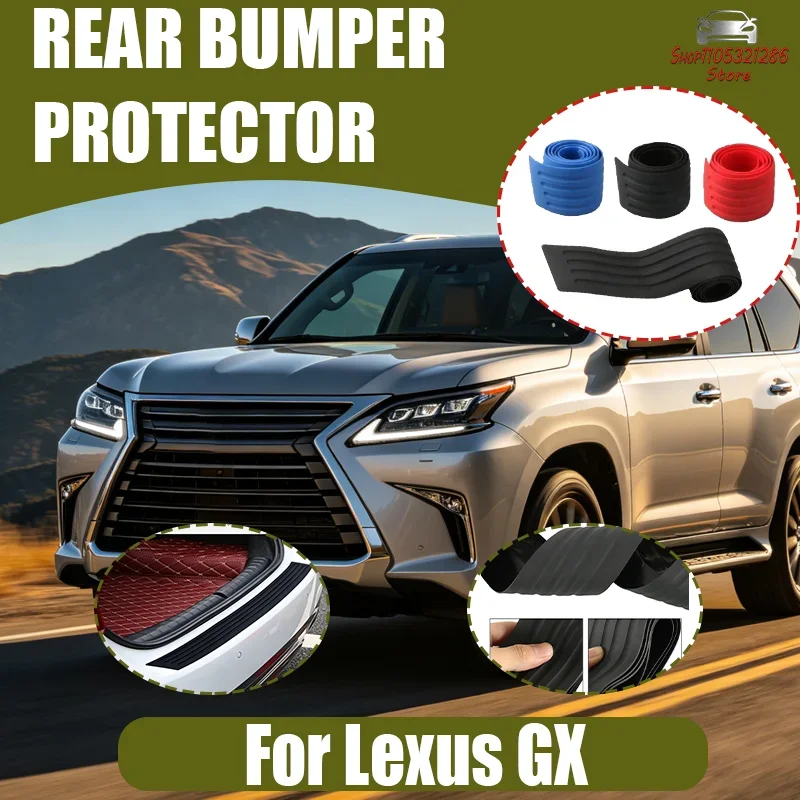 Car Trunk Door Sill Panel Protector Anti-Scratch Rear Bumper Protection Rubber Insert Liner Trim for Lexus GX