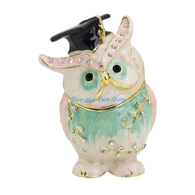 HX6F Decorative Owl Doctor Jewelry Organizers with Delicate and Cutout Patterns
