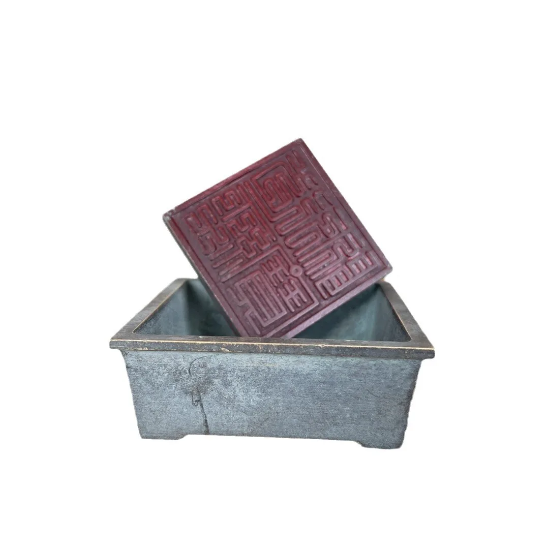 Sculpture brass old pulp overprint ornament Wenwan Home Furnishing Taoist Supplies Taoist scripture Master Baoyin A set of
