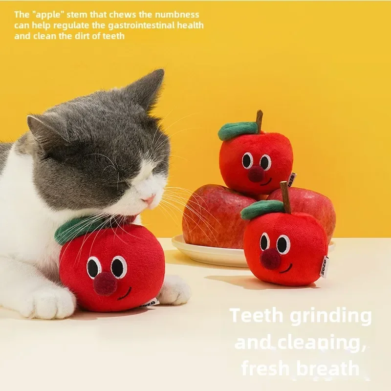 Zeze@ Игрушка для кошек, игры для кошек, Писк, кошачья мята, интерактивная игрушка для котенка, милые фруктовые игрушки для кошек, игрушки для котят, товары для домашних животных