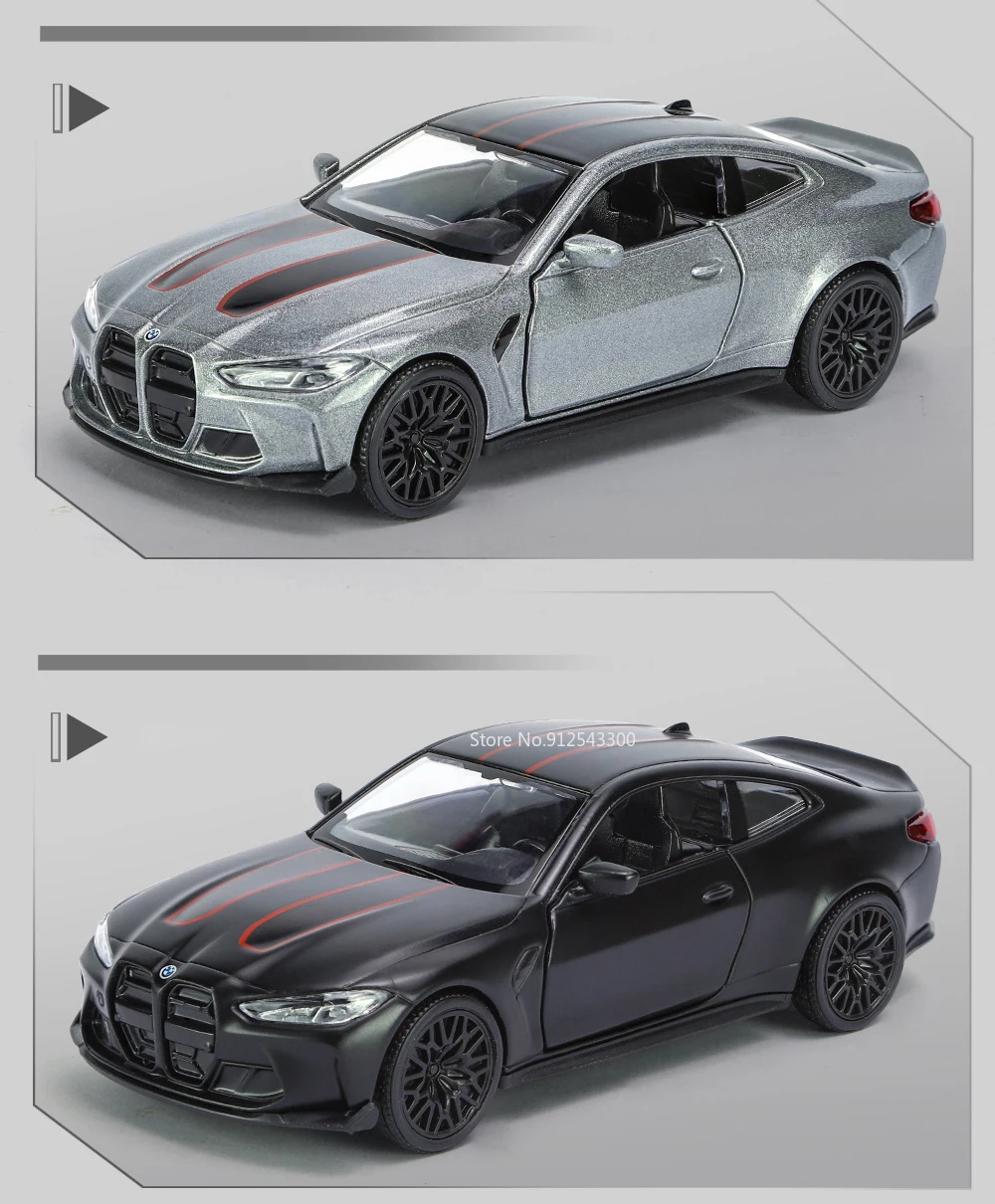 Imtfzct Voiture Miniature BMW M4 CSL 1/36 – Alliage Zinc – Portes Ouvrantes – Fonction Friction – Cadeau Enfant Et Collectionneur