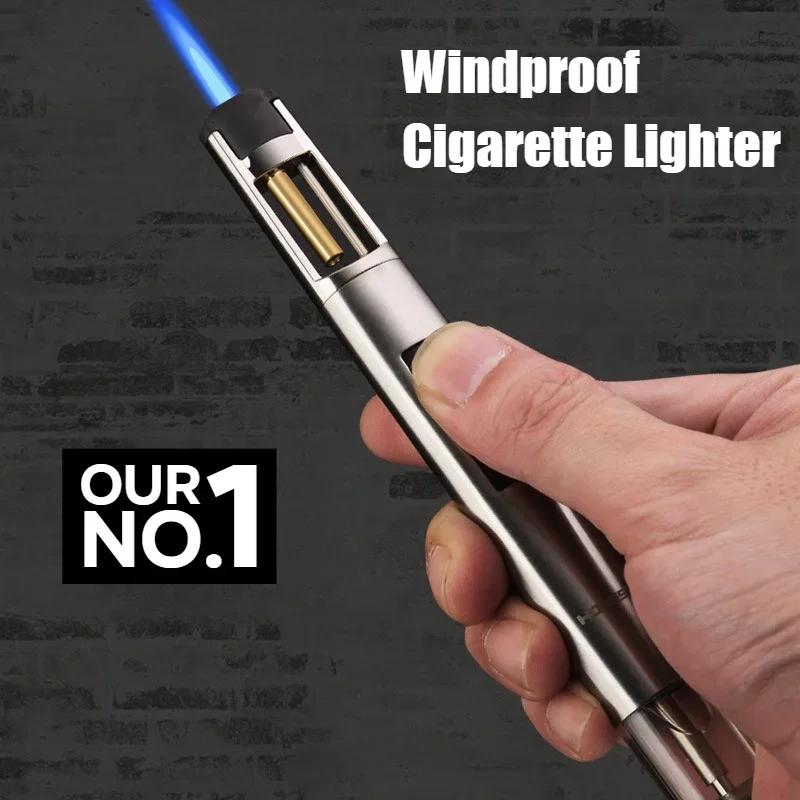 

Newest Cigar Lighter Direct Blue Flame Open Fire Ignifier Windproof Welding Gun Musket Cigarettes Lighters & Smoking Accessories