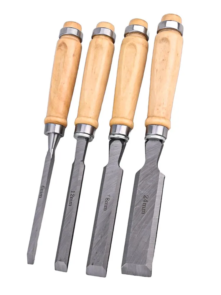 Chisel Set For Wood Blade Length About 12 Cm Carving Chisel Set Suitable For Softwood Chrome-plated Ferrules For Professionals