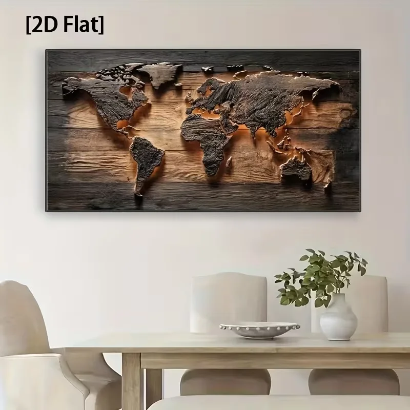 1pc frameless Canvas Painting 2D Flat, 2D/flat One Large Frameless Decorative Painting Living Room Wall Art Canvas, Modern Abstr