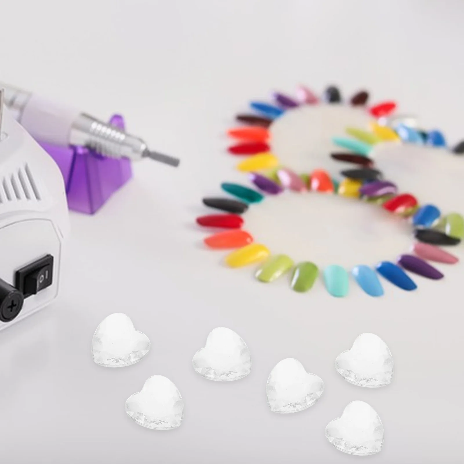 

100Pcs Water Drill Decorative Items Acrylic Heart Shaped Gemstones Table Scatter for Wedding Party Vase Filler DIY Decoration