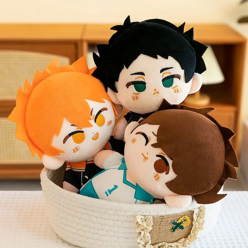 Japanese Anime Haikyuu Tobio Kageyama Big Eyes Round Chubby Body Soft Plush Filling Doll Accompanied Sleeping Toy Birthday Gifts