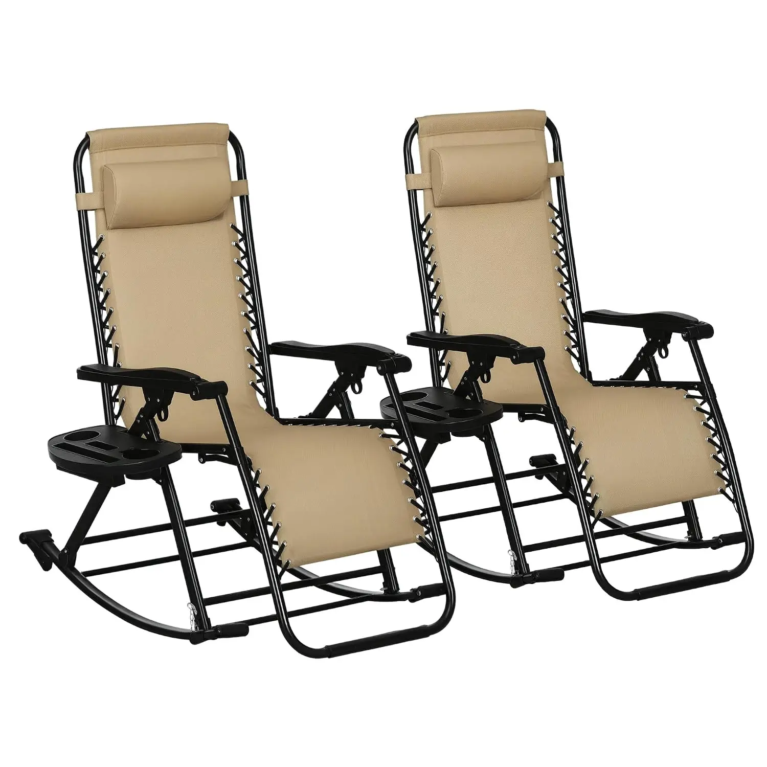 Foldable Reclining, Pillow Included, Cup & Phone Holder, Combo Design, Folding Legs