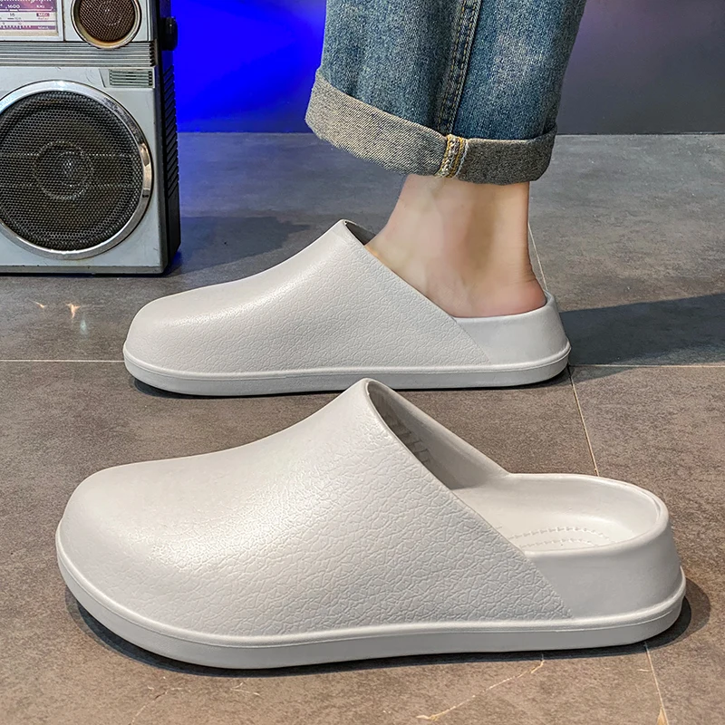 Chef Shoes Men Kitchen Slipper Fashion Women Half Shoes Eva Summer Sandals Lightweight Indoor Home Slippers Male Toe Cap Slides