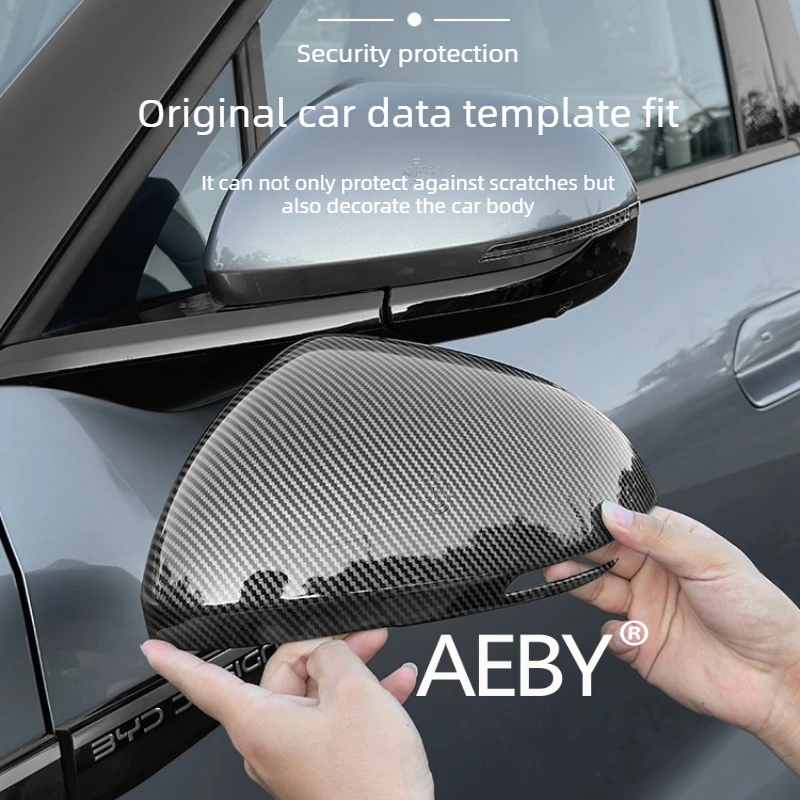 

AEBY For BYD Atto 2 Smart Driving Edition 2024 Carbon Fiber Mirror Covers with Rain Guards,Anti-Rain Scratch,protective cover