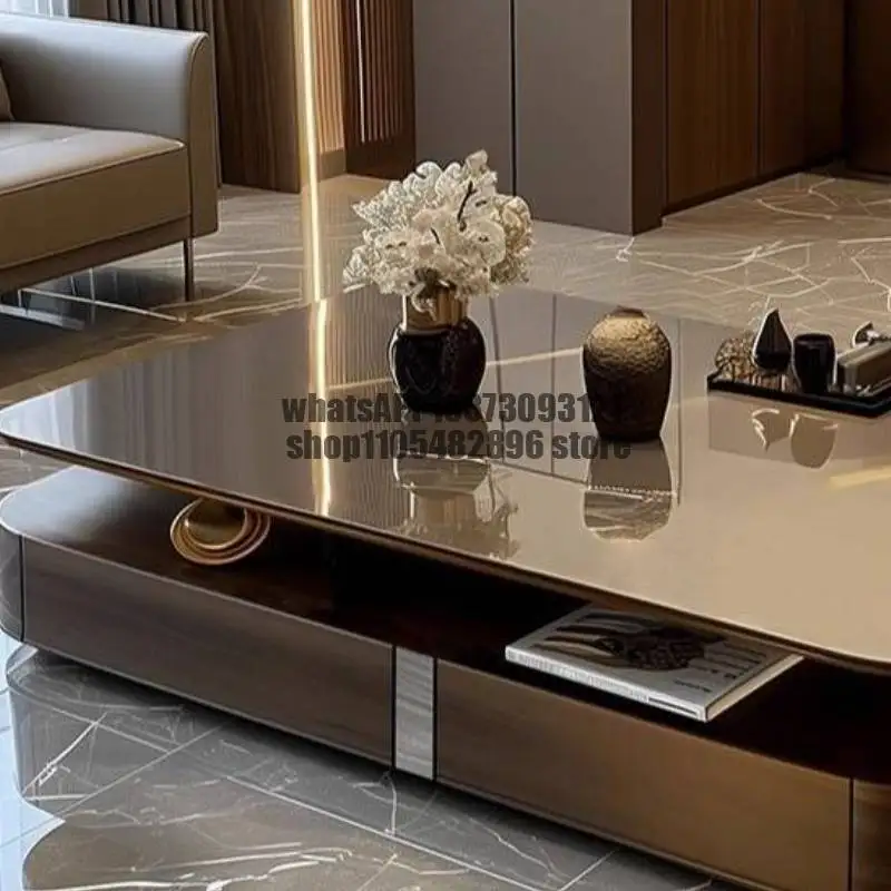European Vintage Coffee Table Luxury Italian Storage Center Coffee Table Hallway Deco Modern Meuble Salon Furniture Home