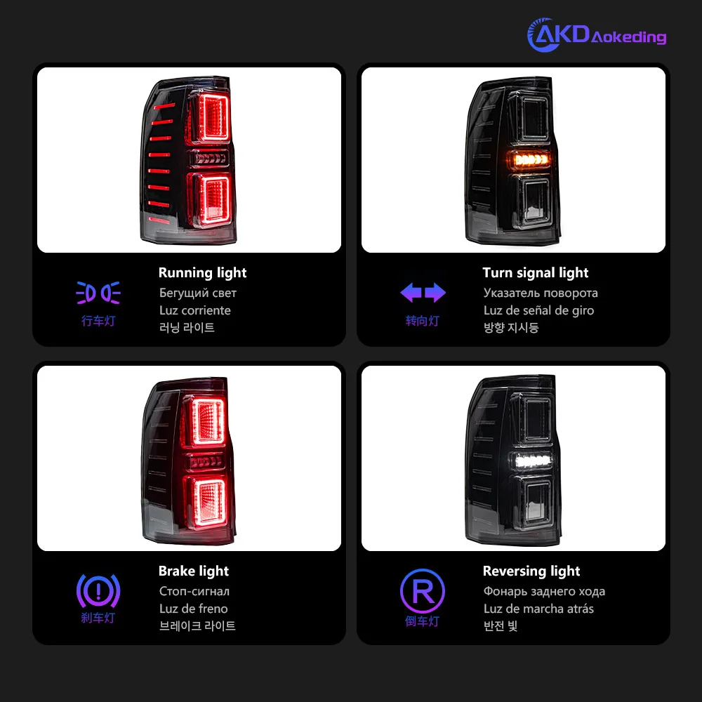 AKD Car Styling Tail Light for Discovery 4 LED Tail Light 2005-2016 Discovery 3 Rear Stop DRL Animation Brake Auto Accessories