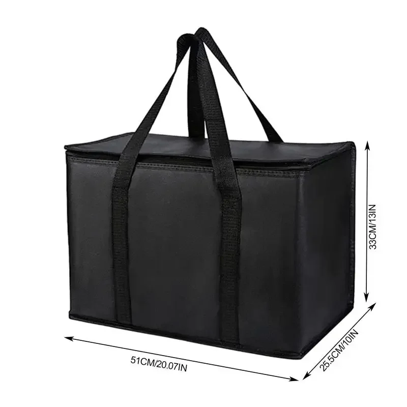 65L to 70L Insulated Tote Bag Grocery Fruit Food Meal Case Big Delivery Zipper Shopping Outdoor Thermal Storage Cooler Organizer