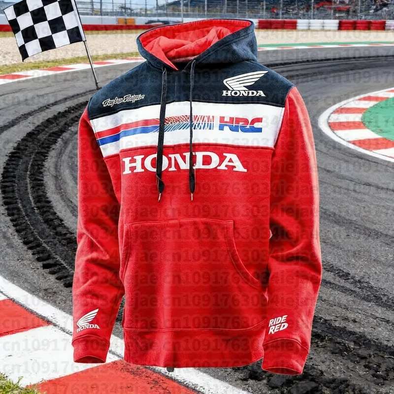 

Honda Retro Comfortable Autumn and Winter New Fashion Printed Men's and Women's Same Sports and Leisure Jumper Cycling Top