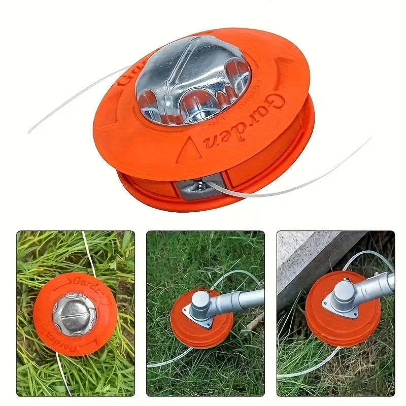 Universal M10 Aluminum Nylon Brush Mower Bump Spool Grass Trimmer 2 Lines Cutter Head Thread Line String Saw Strimmer Garden