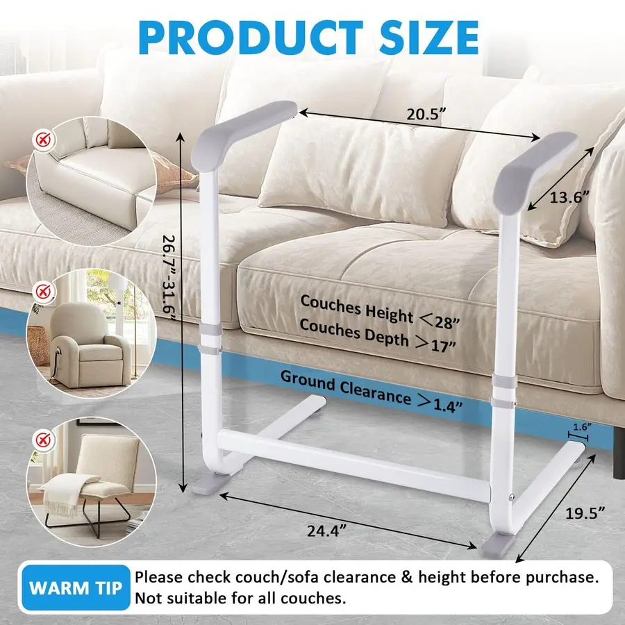 

Подставка для дивана, регулируемая по высоте стул, подъемник для дивана для пожилых людей, чтобы сидеть на стоять, вспомогательная направляющая для дивана, дивана