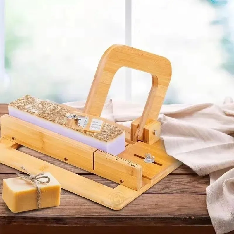 for Wooden Handmade Cold Process Soap Cutter with Steel Wire Knife Small Soap Slicing Tool