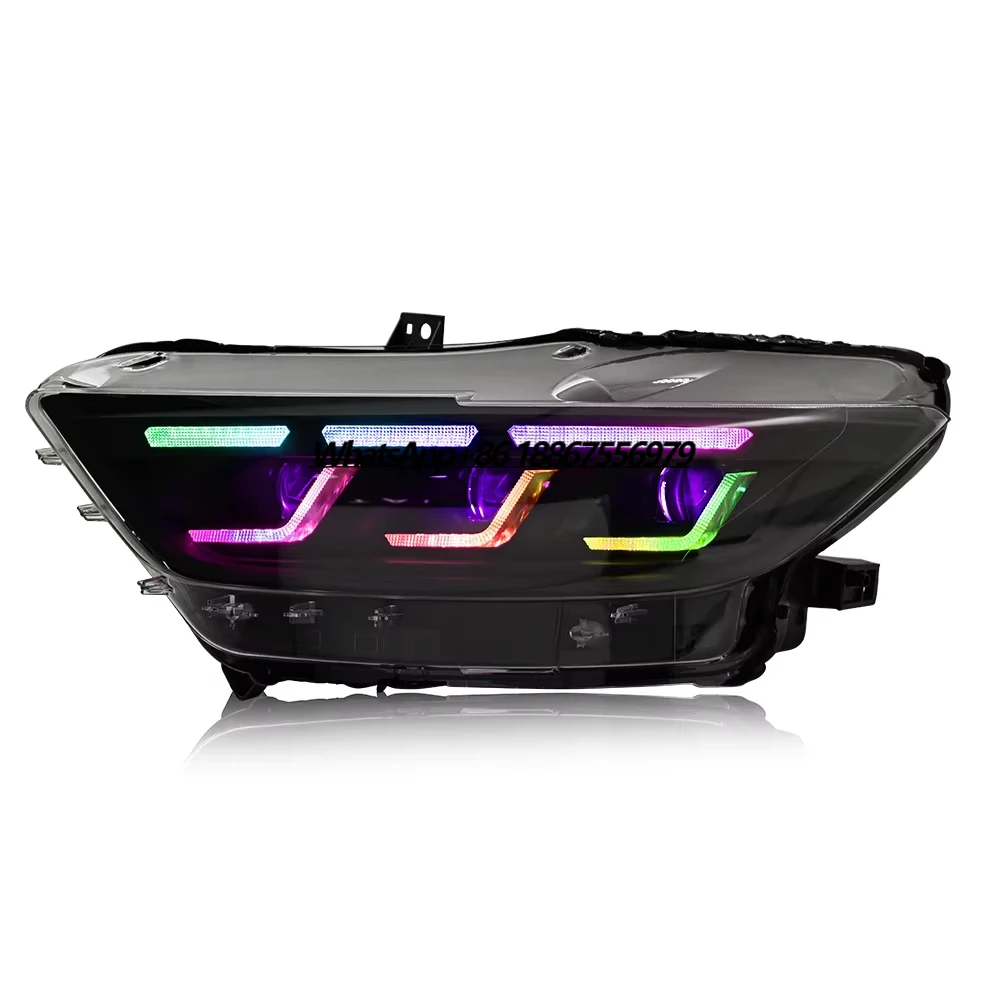 

LED Headlamp RGB for 2015-2017 Ford Mustang New Design Front Lights Lamp Car Accessories Headlights Including LED Tail Lights