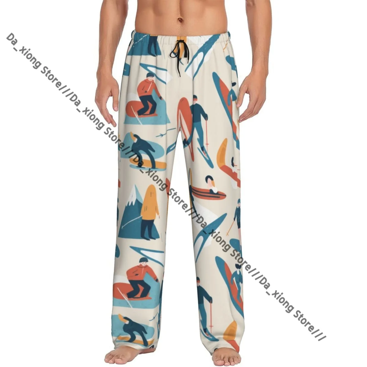 

Men Sleep Bottoms Male Lounge Trousers Men's Skiers And Snowboarders Pajama Pants