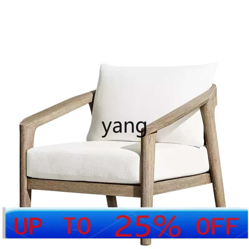 LMM outdoor sofa courtyard villa yard solid wood rattan furniture B & B outdoor terrace