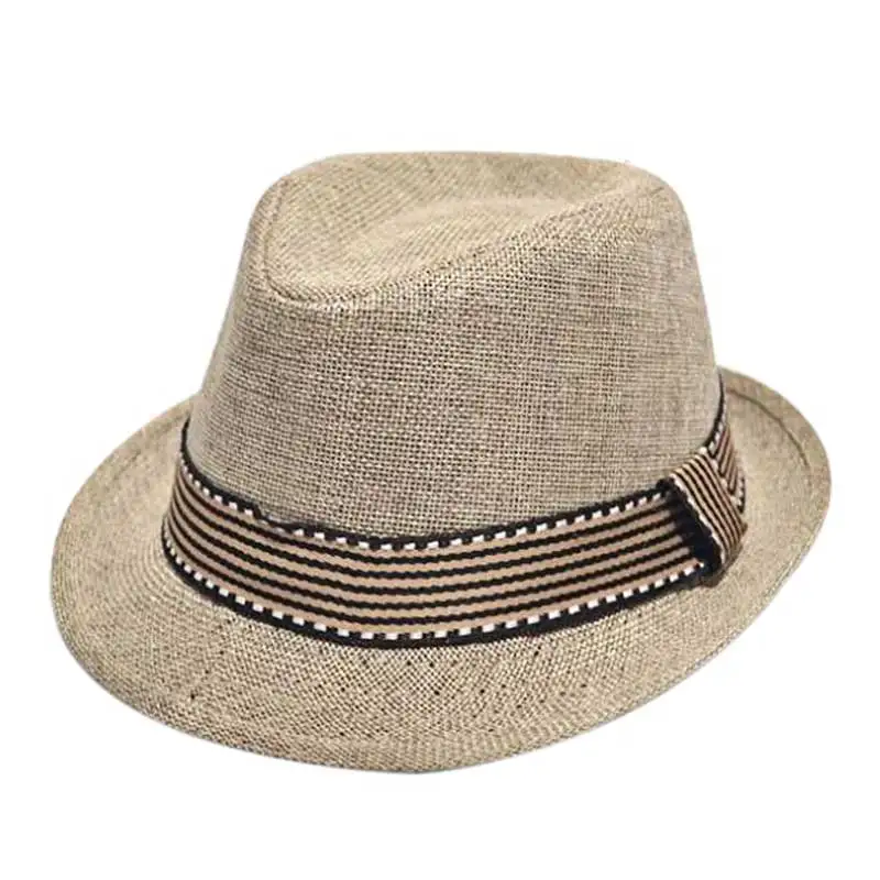 Unisex Sun hat Baby Boys/Girls Fashion Summer Casual Trendy Beach Sun Straw Jazz Band Hat Cowboy Fedora Hat Gangster Cap