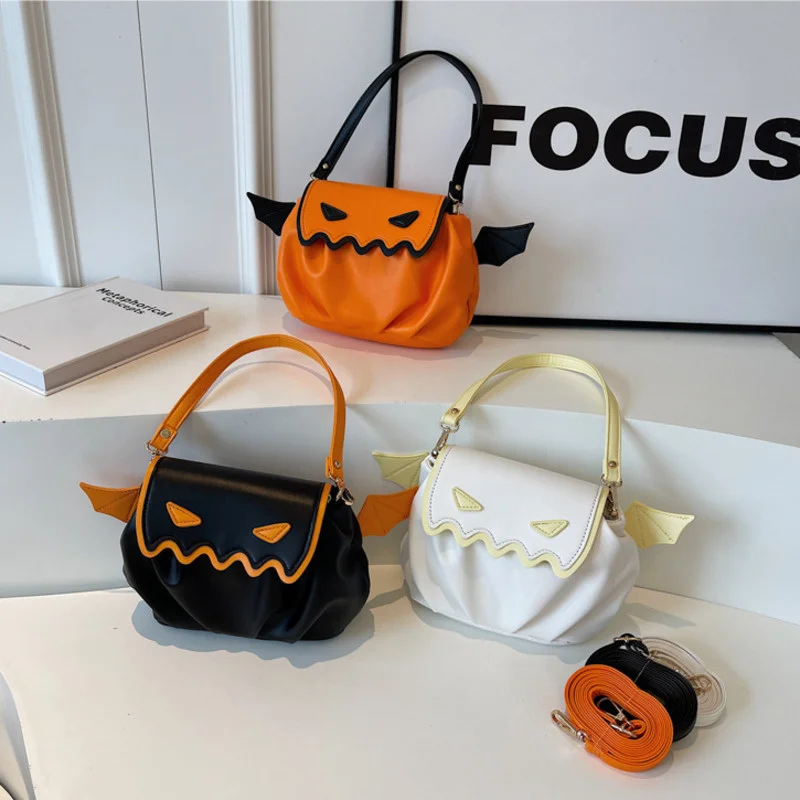 Halloween Сумка Женская Pumpkin Monsters Wing Bags For Women Lolita Cosplay Mini Funny Handbag Women's 2023 New Fashion Design