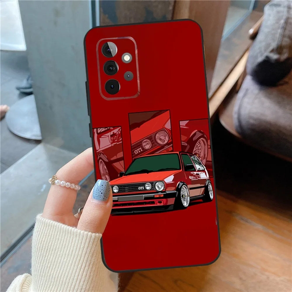 Cool V-VolkswagenES-Golf Car   Phone Case For SamsungS24,23,22,21,S20 ,Pro10,S30Plus,S9,20lite Ultra Black Cover