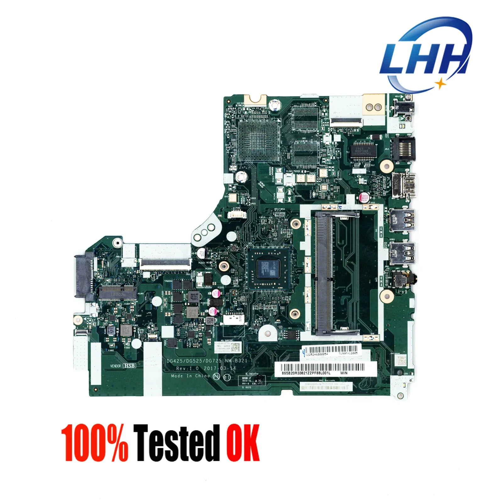 NM-B321 Mainboard for Lenovo Ideapad 330-14AST Laptop Motherboard with A9-9420 A6-9225 A4-9125 AMD CPU UMA