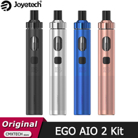 Original Joyetech Ego AIO 2 Kit 20W Electronic Cigarette Vape with 1700mAh Battery 2ml Pod Cartridge Empty Fit BFC Coil 0.8ohm