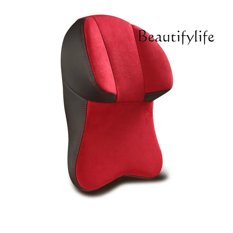 Car Seat Pillow Level Car Head Chair Memory Pillow Car Neck Memory Cotton Pillow Burgundy