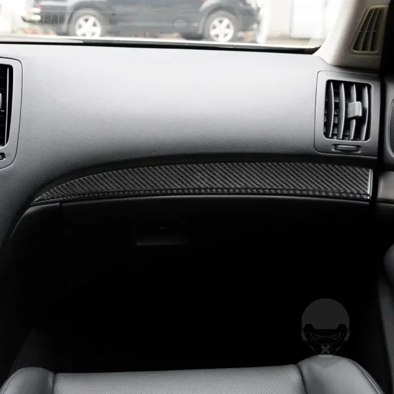 

For Infiniti G37 Real Dry Carbon Fiber Co-pilot Dashboard Decoration Cover Sticker 2007-2013 Interior modification Accessory