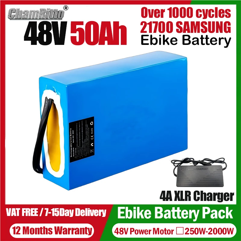 

Ebike Elektrische Fiets Accu Akku Bafang 500W 1000W 1500W 2000W Power 48V 20ah 25ah 30ah 40ah 50ah 21700 Lithium Batterij Pack