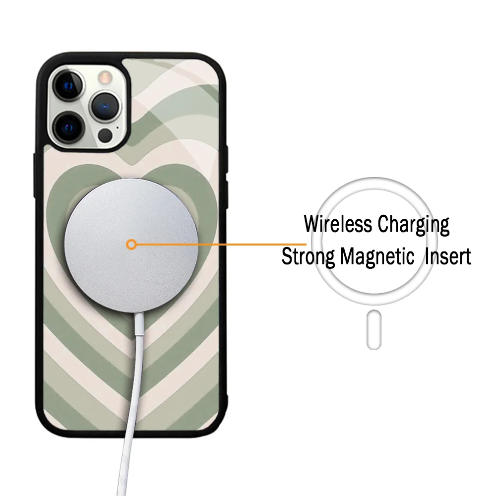 Abstract Swirl Pattern Phone Case For IPhone 11 12 13 14 15 Plus Pro Max Mirror Acrylic Cover For Magsafe Wireless Charging