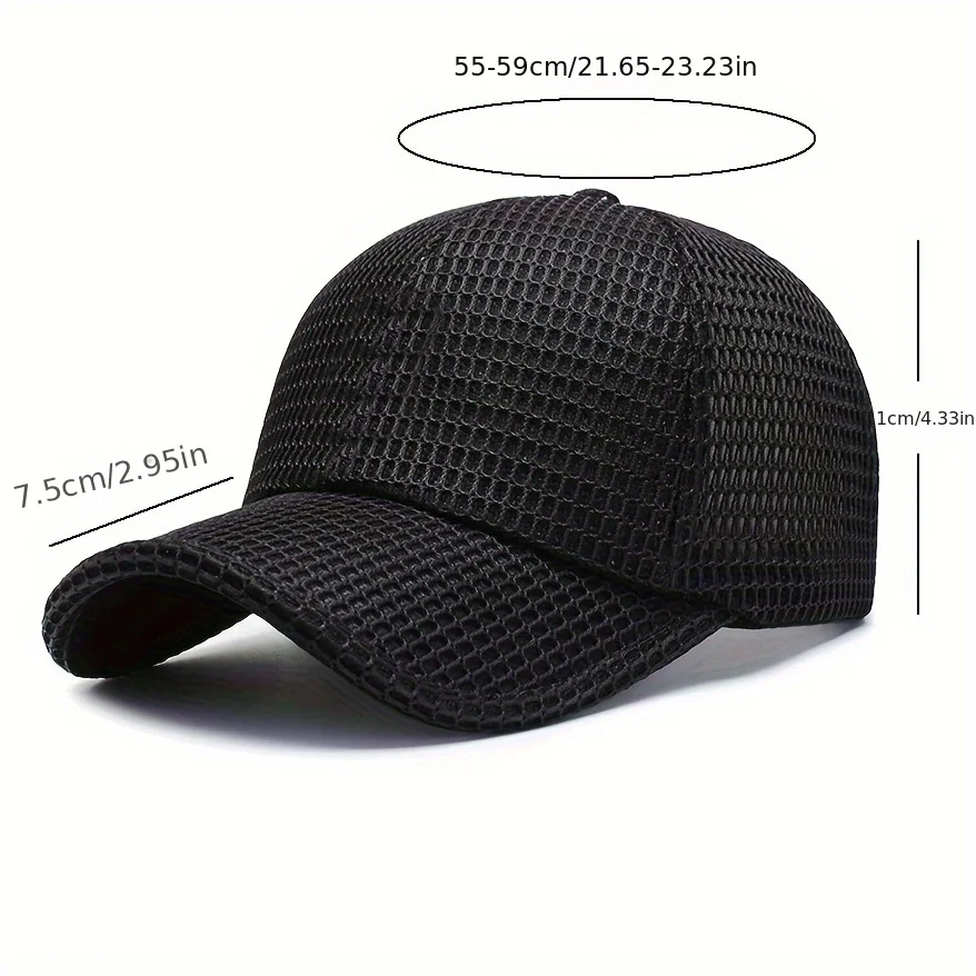 Breathable Men\'s Mesh Baseball Cap for Summer Fishing and Outdoor Activities