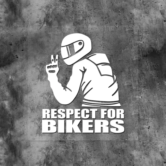 1 Unit respect for bikers Vinyl Car Windshield Decals, Glass Motorcycle Window Style Accessories