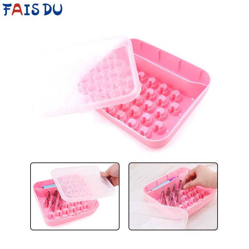 Pastry Nozzles Storage Box Plastic Storage Container Piping Bag Organizer Boxes Pastry And Bakery Accessories Bakeware Utensils