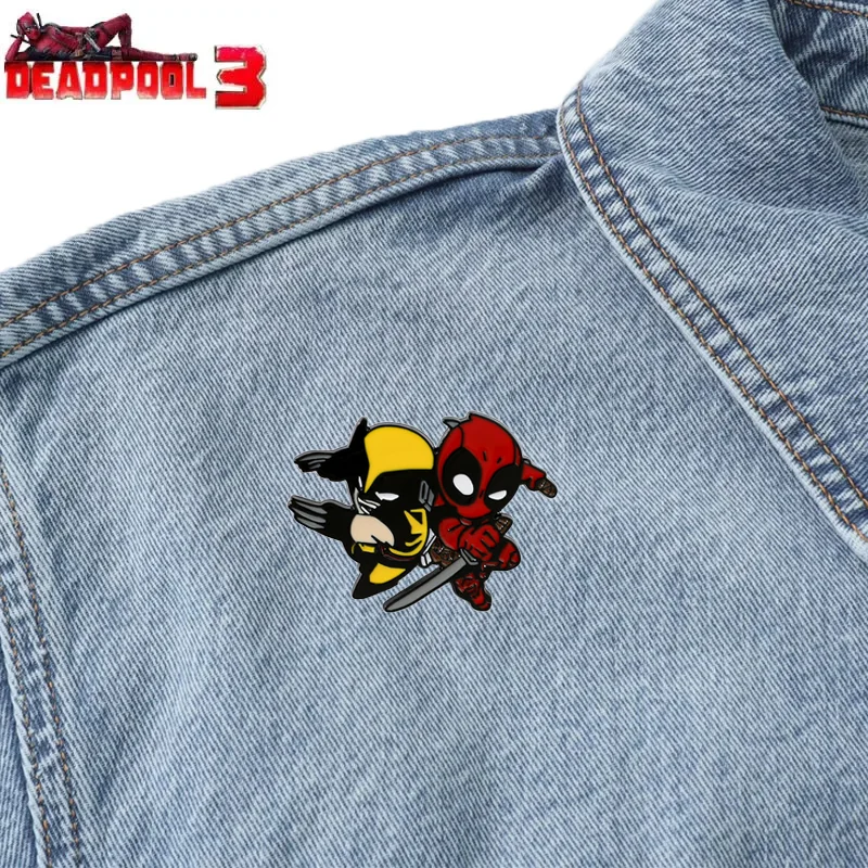 

1/9Pcs Marvel Deadpool & Wolverine Anime Cartoon Brooch Creative Cute Enamel Pin Metal Badge Clothing Backpack Accessories